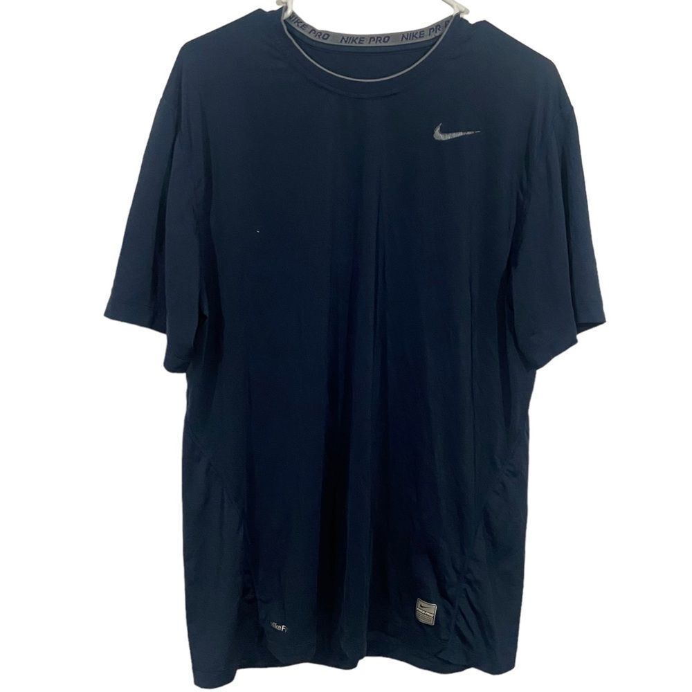 Nike Pro Navy Short Sleeve Athletic T-Shirt